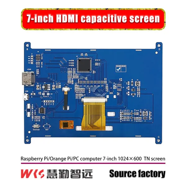 Lowest Price 7 Inch 1024x600 Capacitive Touch Screen LCD Module Display for Raspberry Pi photo-2