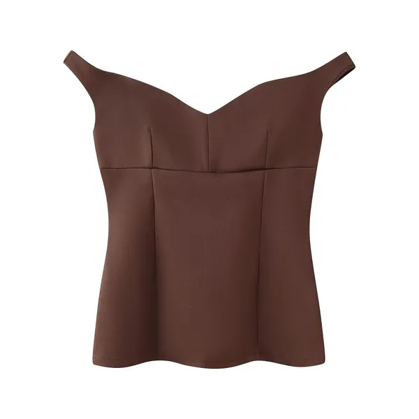 V-Ausschnitt Off-Shoulder Top photo-2