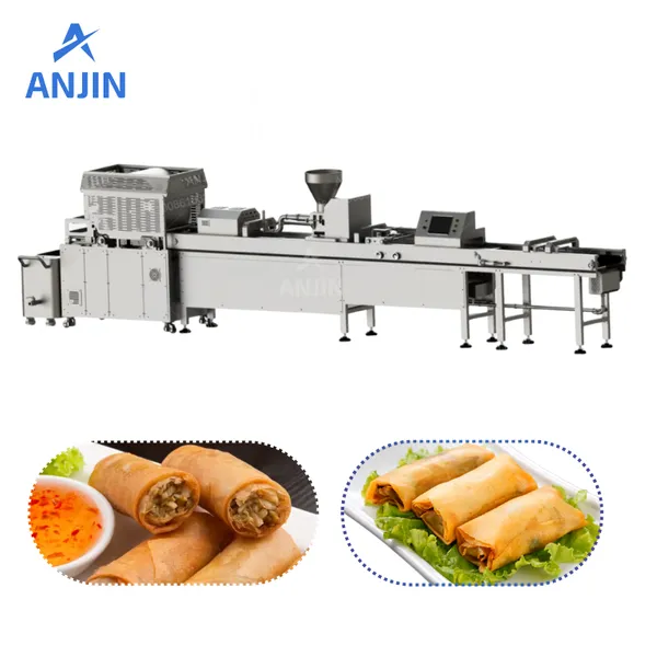 Fully Automatic Pring Roll Line Meat Roll Production Line Egg Roll Production Line to USA photo-3