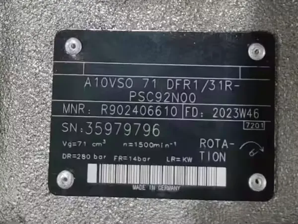 A10VSO Series Hydraulic Pumps A10VSO28DFR/31R-PPA12N00 Piston Pump A10VSO100DRG31R-VPA12K26 ALA10VSO10DRG ALA10VSO10 photo-4