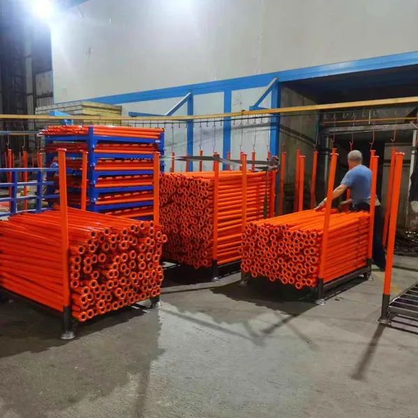 High-Capacity Steel Shelf With Stackable Plastic Boxes for Industrial Storage photo-2