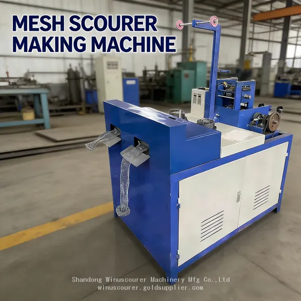 High Efficiency 2 Needle Mesh Scourer Ball Machine For Cleaning Product Production photo-2