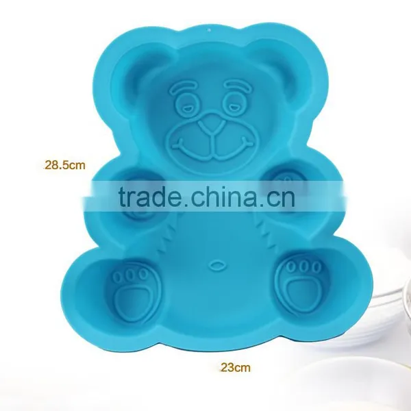 YangJiang Factory Manufature Hot Sale Fation Design Bear Shaped Silicone Cake Mold photo-5