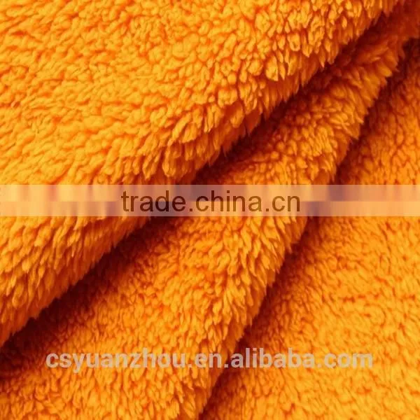 Dubai Fashion Orange Sherpa Fleece Fabric photo-2