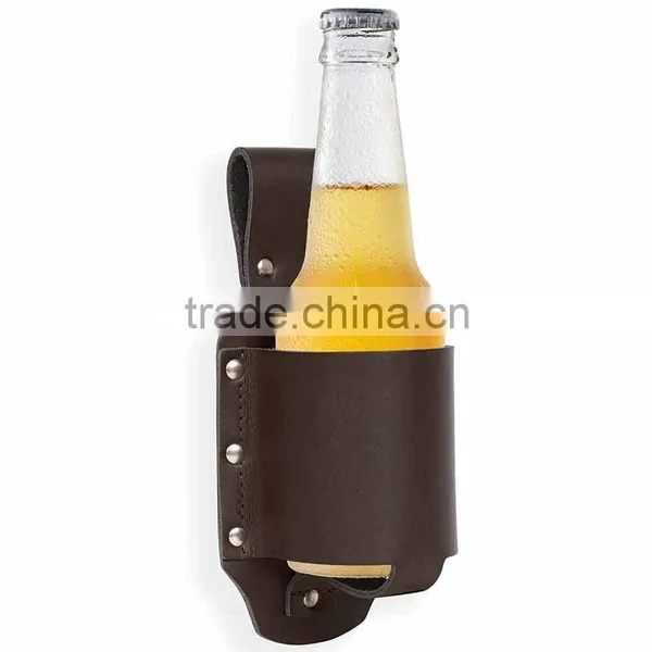 Hot Top Grade Genuine Leather Beer Holster Fits Beer Can photo-2