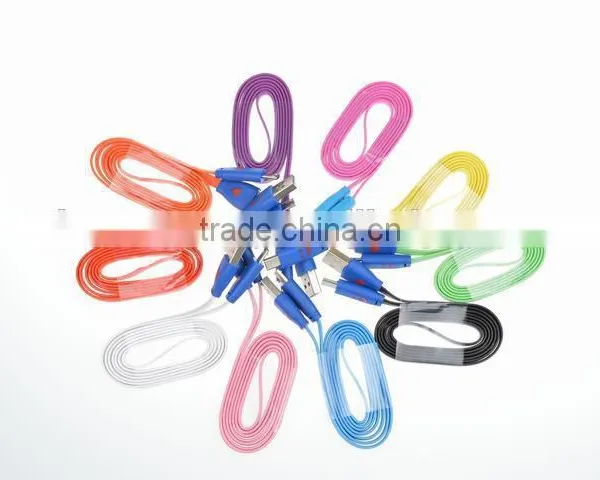 Colorful Led Smiley Face Micro Usb Cable for Phones Note3 photo-3