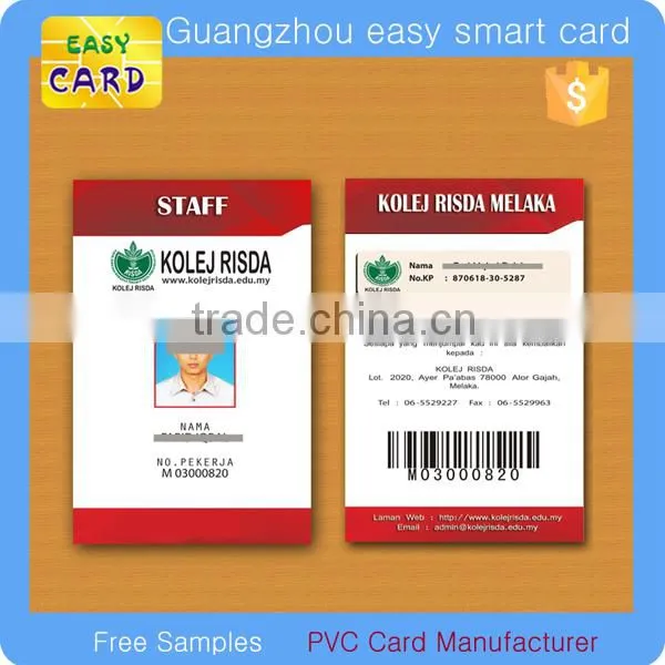 Proximity 125khz Em4100/ 4200/ 4305 Rfid Staff Employee ID Card