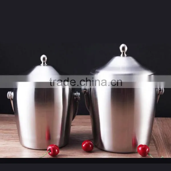 Promotional Gift Stainless Steel Double Wall Bar Champagne Wine Bucket photo-3