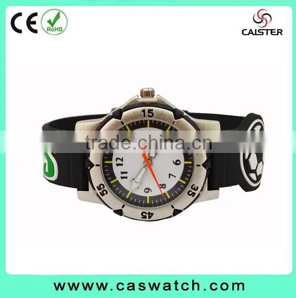 2015 Top Sale Popular Silicone Football Children Watch Customized Cartoon Sport Kids Watch photo-3