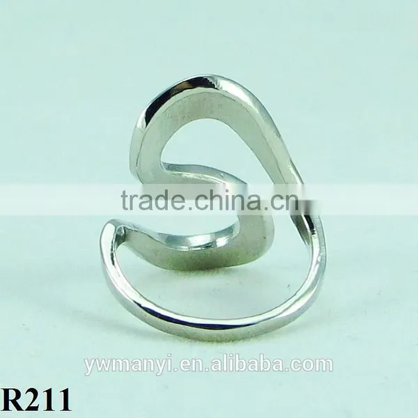 Simple Design Fashionable Unique Plating Silver Ring R211 photo-4