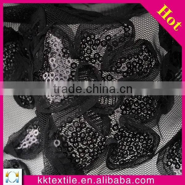 New Design High Quanlity Sequin and Chiffon Embroidery/3d Lace Fabric for Garments photo-2