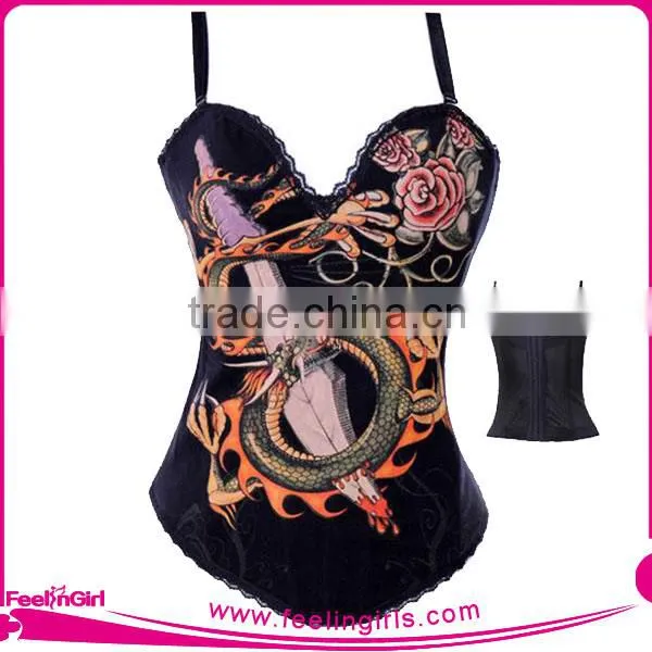 Cheap Steel Boned Zipper Waist Training Trainer Corsets photo-5