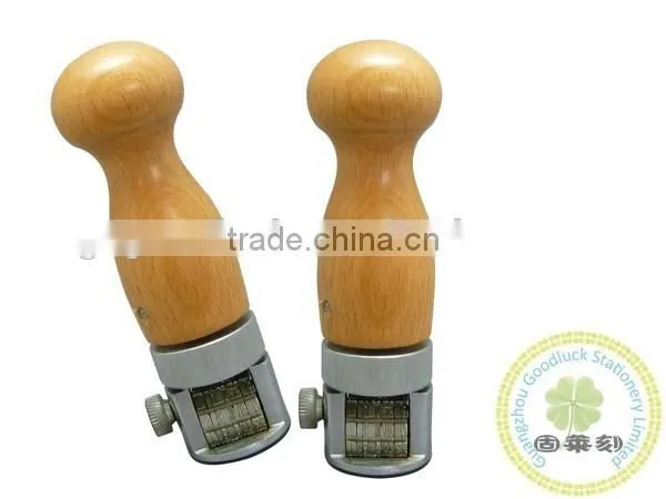 Wooden Handle Wooden Seal Digits Stainless Machine