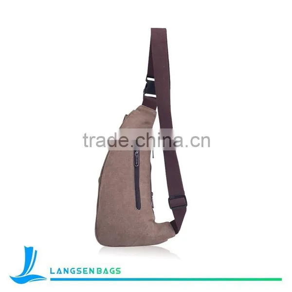 Custom Canvas Messenger Bag Wholesale Men Chest Bag photo-4