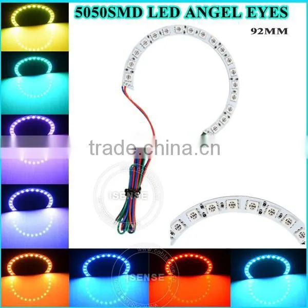 DC12v Epistar Chips 5050 Smd White PCB Semi Circle 104mm Angel Eyes LED Auto Parts Accessories for vw photo-6