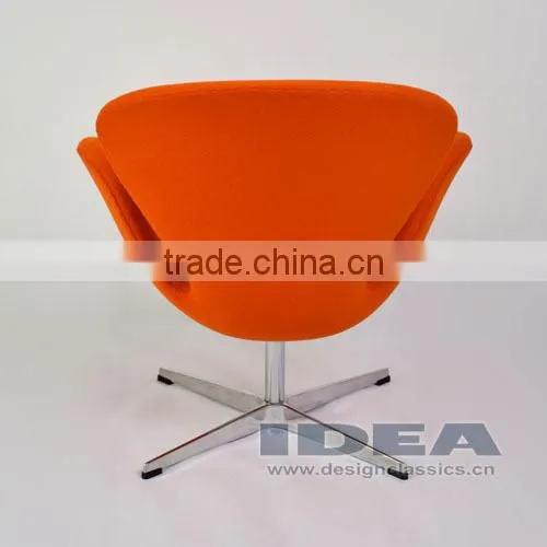 Replica Arne Jocabsen Swan Chair - Bright Orange Wool photo-5