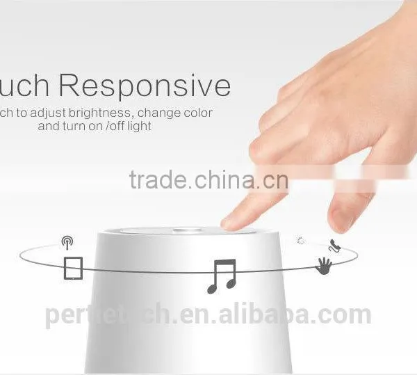 Portable Mobile App Control Color Changing LED Lamp Bluetooth Speaker With Touch Panel photo-3