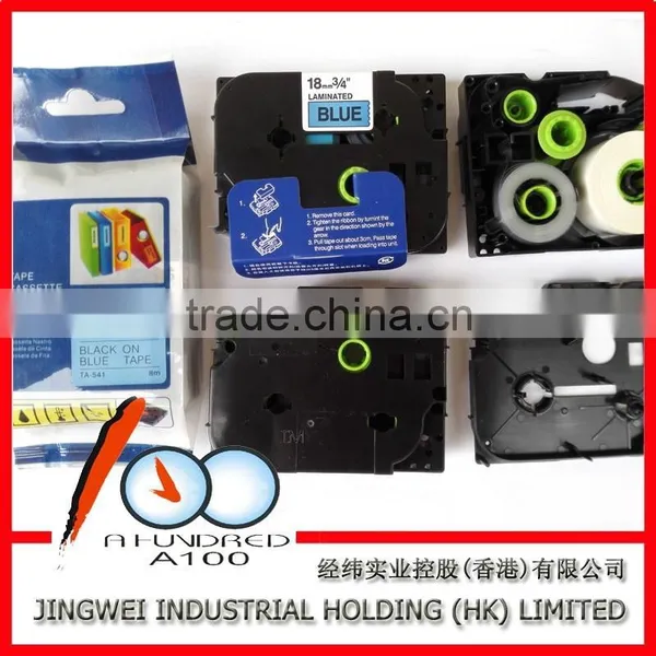 Compatible Brother P-touch Printer TZe-521,TZe-531,TZe-541 Black on Blue Laminated Label Ribbon photo-3
