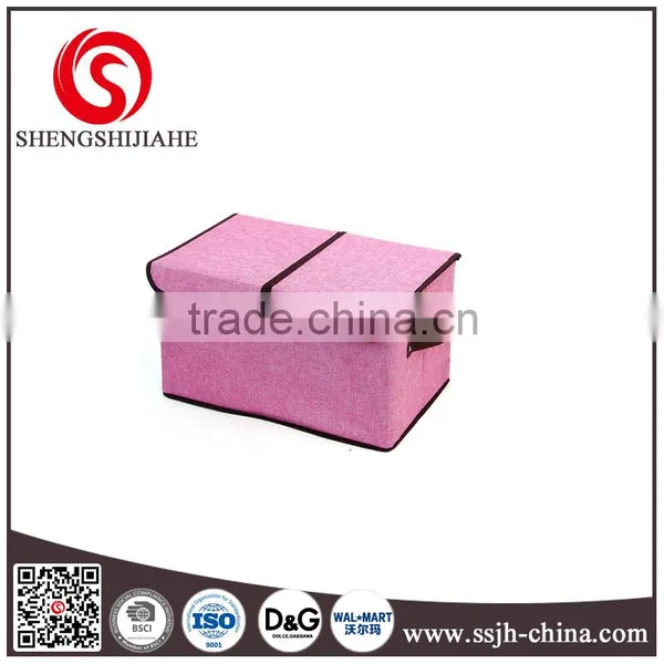 2015 High Quality Linen Storage Box With Double Lids