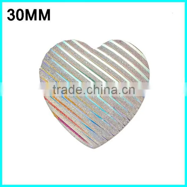 AB Shell Gemstone Beads ,30mm Sew On Rhinestone ,Heart Shape Rhinestone photo-3