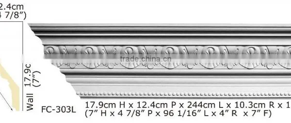 High Quality Good Price Beautiful New Modern Luxury Decorative pu Carved Cornice Mouldings photo-4