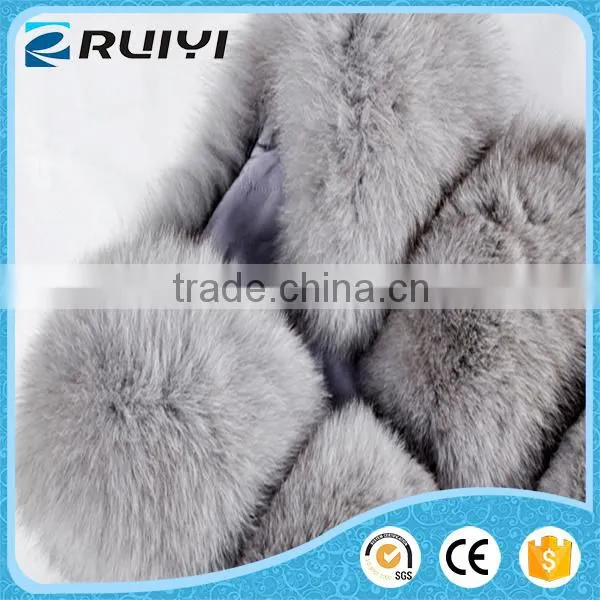 Women Faux Fur Vest , High Soft Grey Faux Fur Vest Clothing photo-4