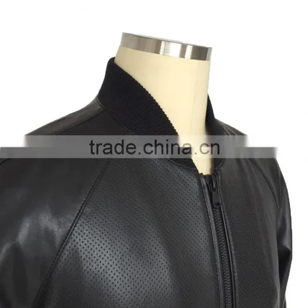 Wholesale pu Cheap Custom Simple Slim Man Leather Jacket photo-3