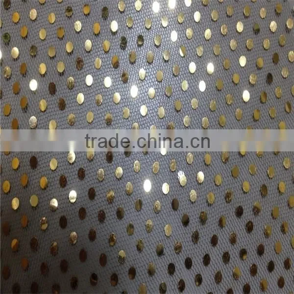 Ployester Glitter Transparent Dress Sequins Fabric