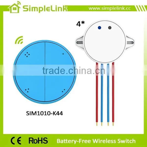 Smart RF wireless 4 buttons remote control receiver transmitter switch