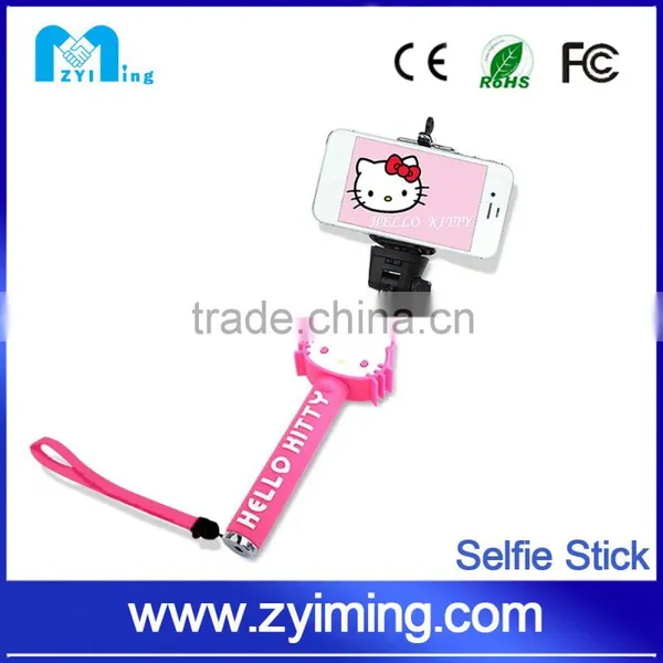 Zyiming Wholesale Cartoon Selfie Stick YM-Z07-7 Monopod Selfie Stick Rubber Cap for Smartphone photo-2