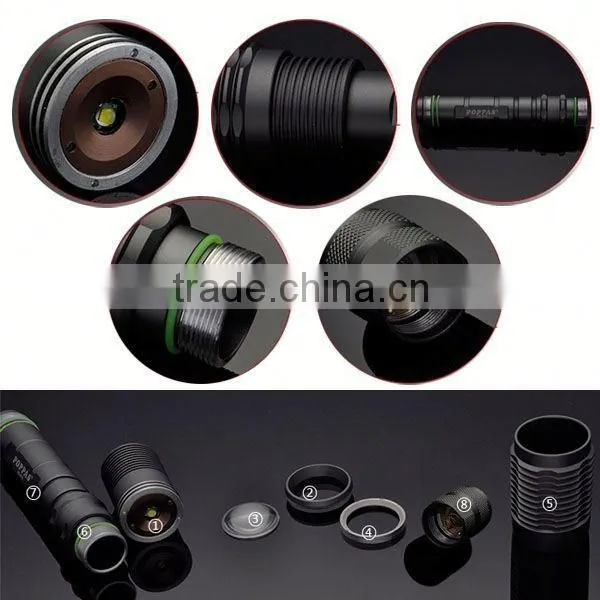 V5-858 High Quality XM-L T6 Led High Power Torch Zoomable Most Powerful Flashlight photo-3