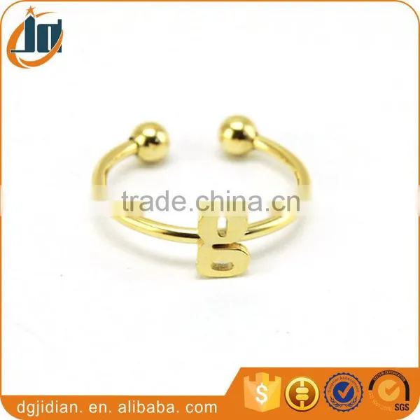 Adjustable Size New Fashion Jewelry Alphabet Ring photo-2