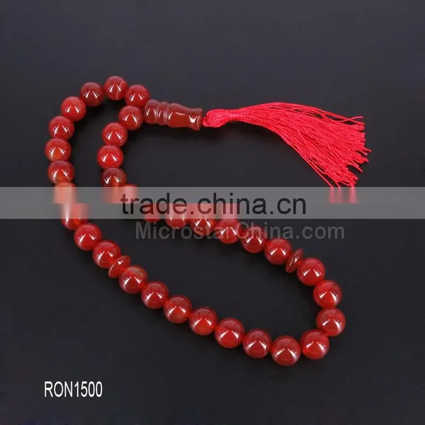 Wholesale Hot Sale Top Quality Allah Misbaha 33 Beads of Pink Quartz Tasbih Tesbih Tespih photo-5