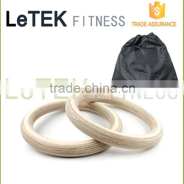 Wood Gymnastic Ring Olympic Strength Training Gym Rings Wooden for Crossfit photo-4