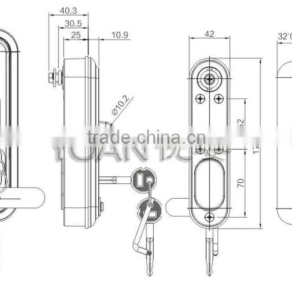 High Security Metal Cabinet Door Lock for Steel Filing Cabinet and Office Cabinet photo-2
