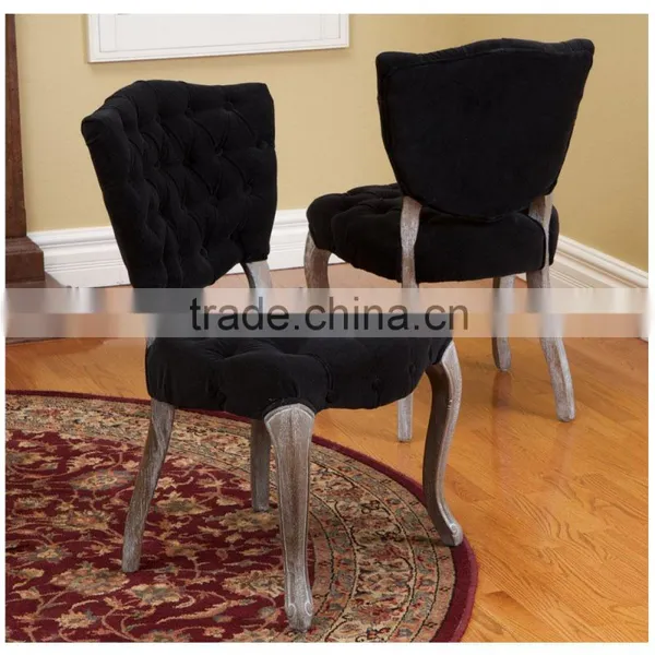 Velvet Fabric Oval Back Dining Chair YA70125 photo-5