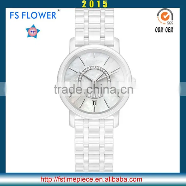 FS FLOWER - 2016 New Watch Pure White Ceramic Watch Gift For Valentine's Day photo-2