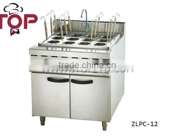 gas steam pasta cooker with cabinet