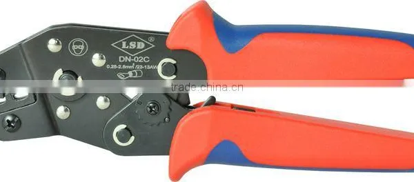 DN-02C European-style 0.25-2.5mm2 2 Wire Crimper 4-14AWG Insulated Connectors Electrical Cable Lug Crimping Tool photo-4