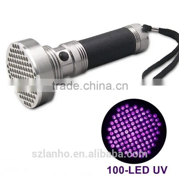 2016 Super Bright 100 LED UV Light 395-400nm LED UV Flashlight