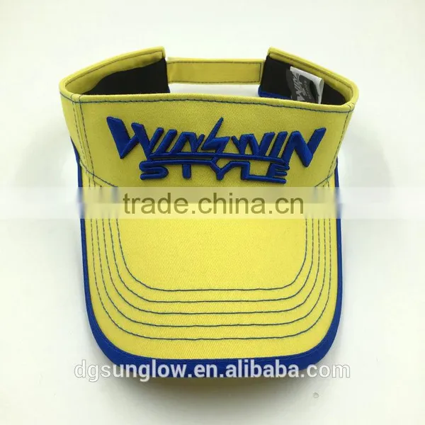 Custom Design 100% Cotton Sun Hats Sports Visor With 3D Embroidery photo-4