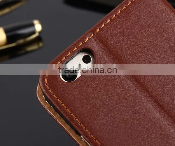 Geniue Leather Wallet Phone Case Stand for IPhone 6 photo-5