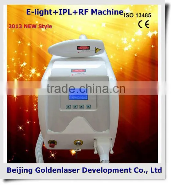 www.golden-laser.org/2013 New style E-light+IPL+RF machine face lift vertical machine