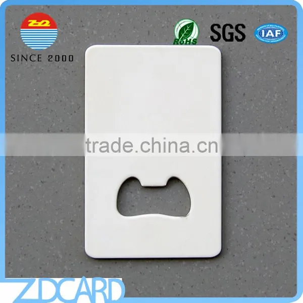 Cut Through Credit Card Size Metal Bottle Opener photo-2