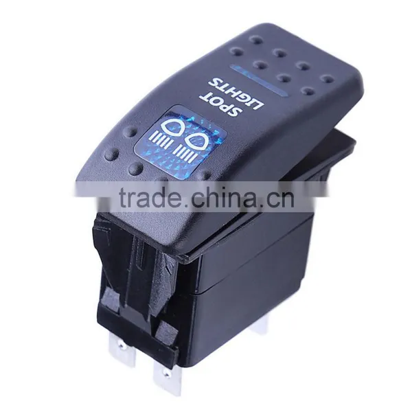 Waterproof 12V 20A Bar ARB 5P Push Rocker Toggle Switch Blue LED Light Car Sales photo-3