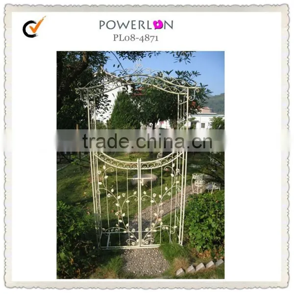 Ornate White Metal Wire Garden Arch photo-4