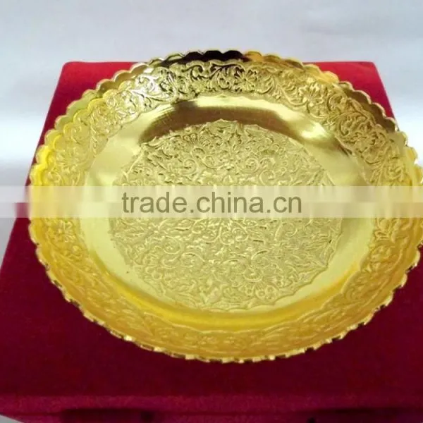 Gold Plated Brass Bowl for Home Decoration, Wedding Gift and Return Gift photo-3