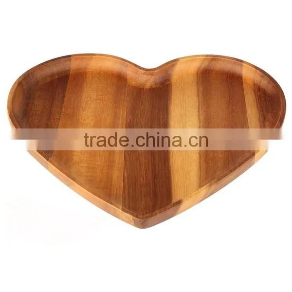 High Quality Heart Shape Solid Wood Tray photo-4