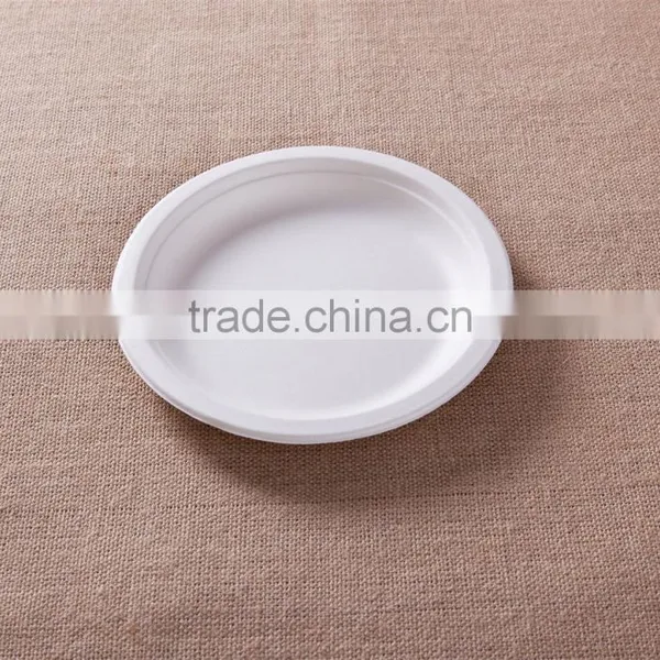 7 Inch Disposable Biodegradable Sugarcane Plates photo-2