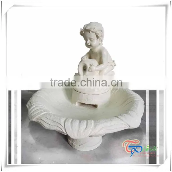 Polyresin Garden Solar Angel/Cherub Staute Water Fountain photo-2